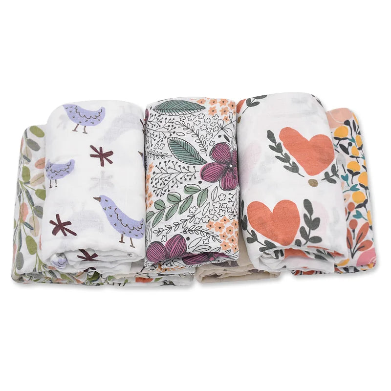 120x120cm Bamboo Cotton Baby Swaddle Bedding Bath Towel Infant Wrap Gauze Muslin Blankets Breathable For Newborn Baby Dropship