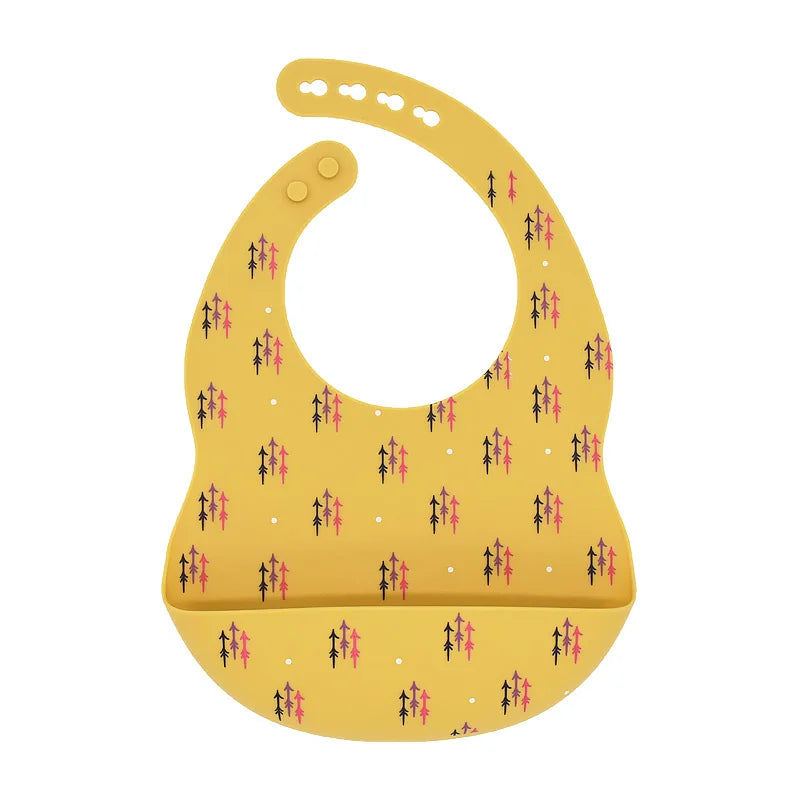 Baby Bibs Cartoon Silicone Bib Waterproof Baby Feeding Newborn Saliva Towel Toddler Aprons Adjustable Burp Cloth Dropshipping