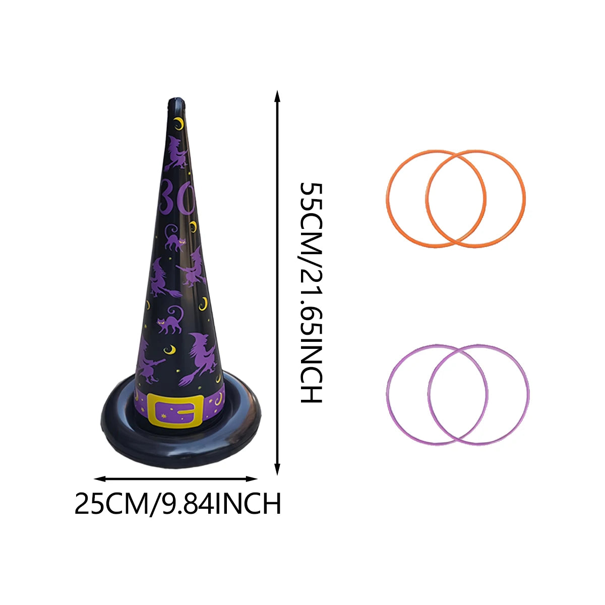 Halloween Ring Toss Game with Inflatable Witch Hat