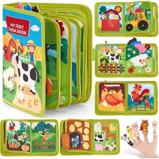 Montessori Farm Animal Quiet Book - Busy Book for Toddlers