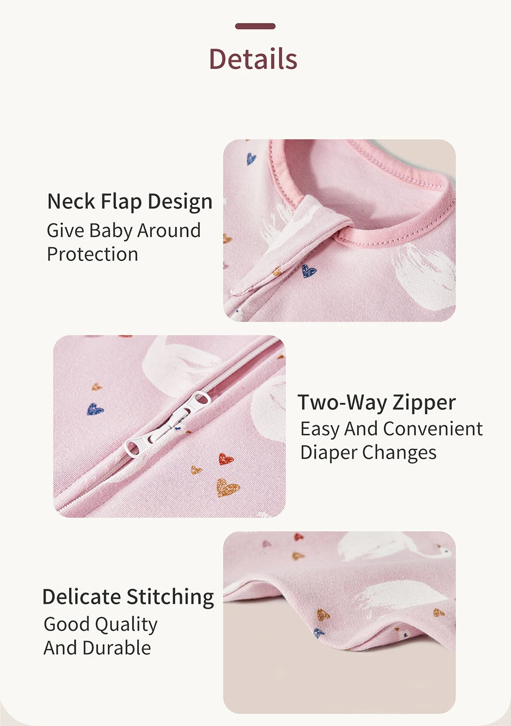 INSULAR Baby Cotton Sleeping Bags Newborn Anti-shock Sleepsacks Raised Hand Surrender Blankets Infant Cartoon Anti-startle Jump