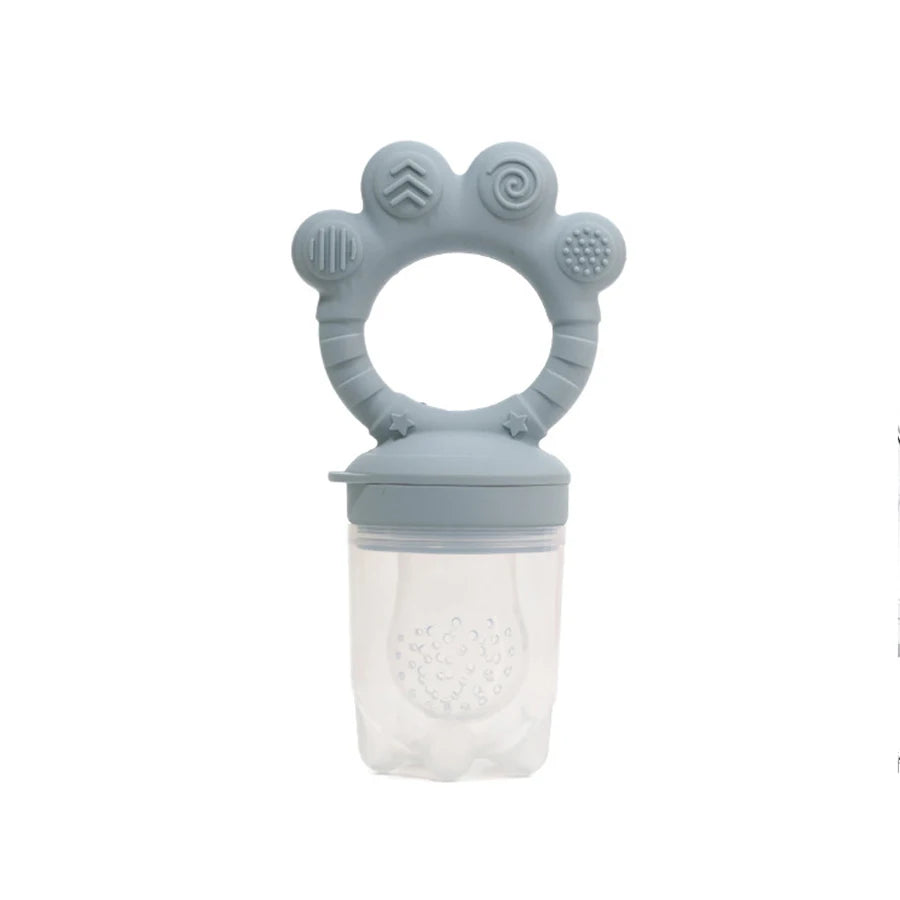 2pcs Set Baby Fruit Feeder Cube food set Bear PAWS Ice fruits and vegetables food box set body silicone baby meat puree
