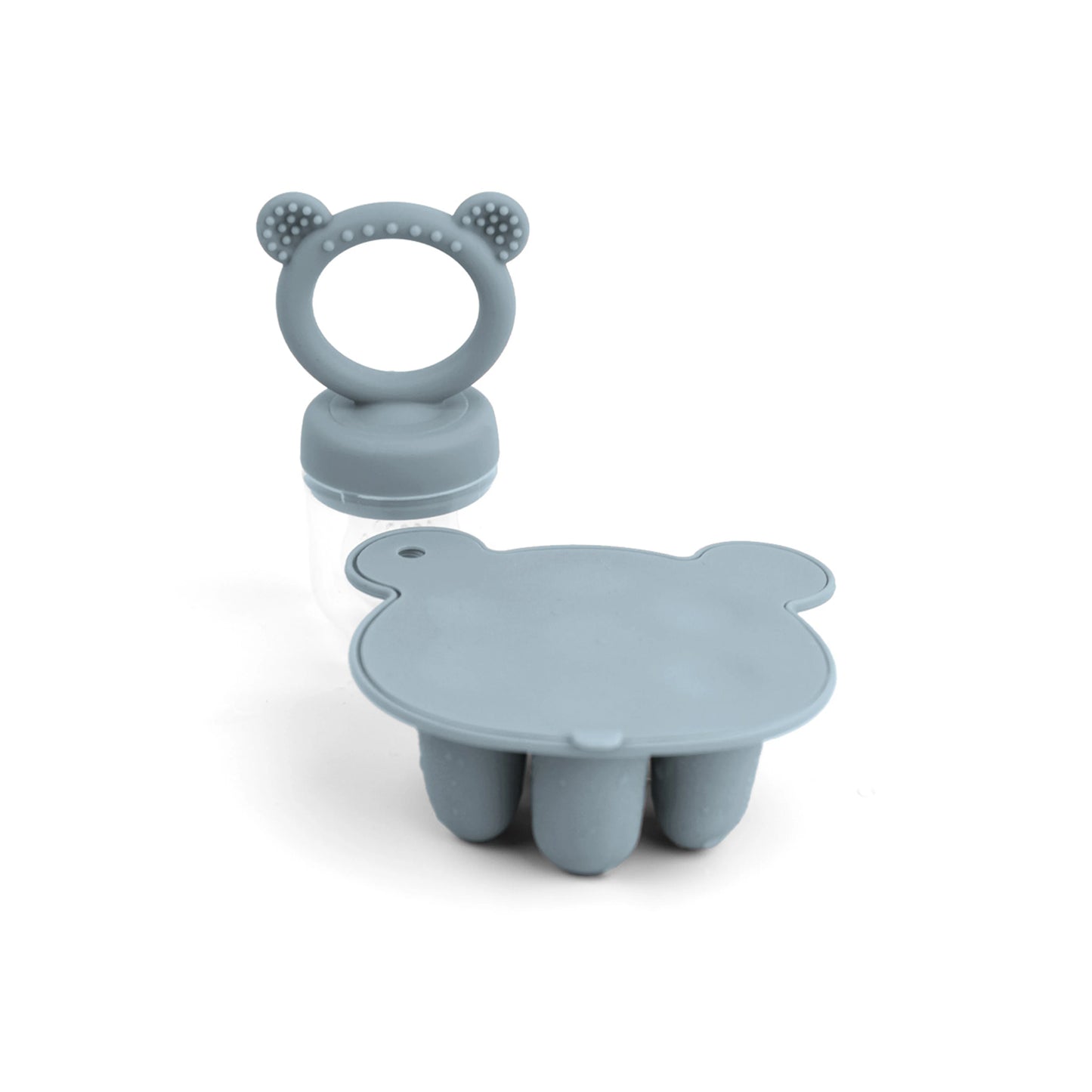 Gift set-Animal Design Baby Fruit Feeder Freezer Tray Baby Food Frozen Breast Milk Ice Cube Mold Fruit Feeder Set With Nipples