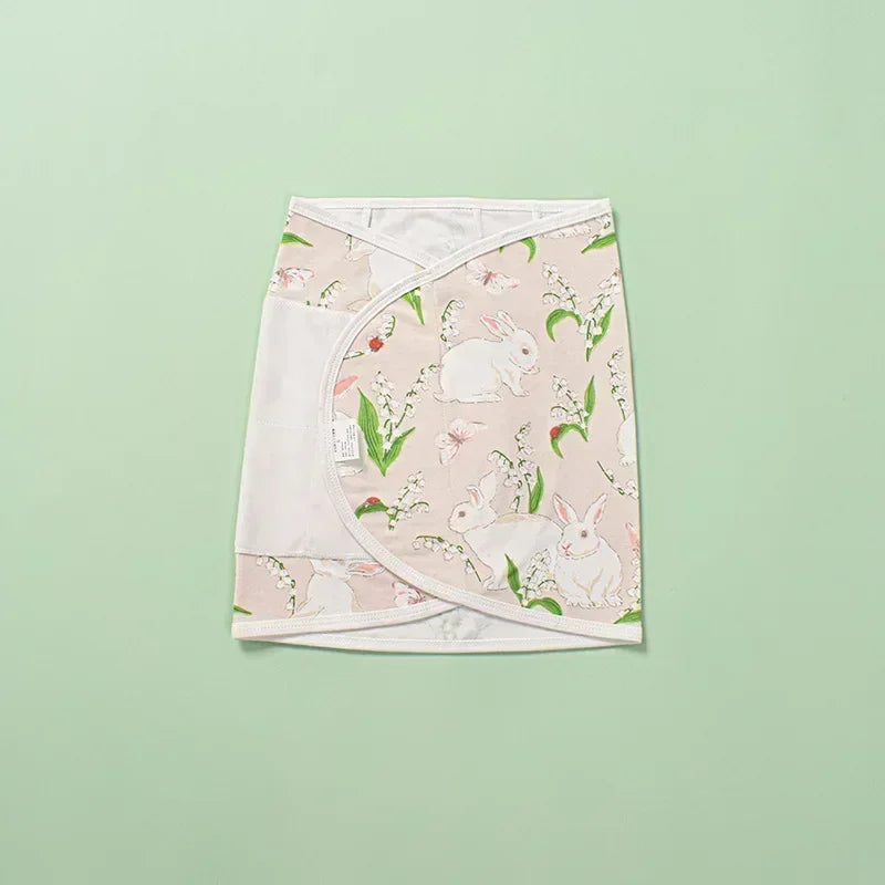 Baby Swaddle Blanket 0-6 Months Strap Protect Belly Baby Sleeping Blanket Wrap for New Born Thin-style for Summer