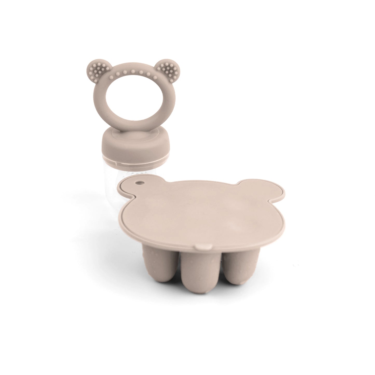 Gift set-Animal Design Baby Fruit Feeder Freezer Tray Baby Food Frozen Breast Milk Ice Cube Mold Fruit Feeder Set With Nipples