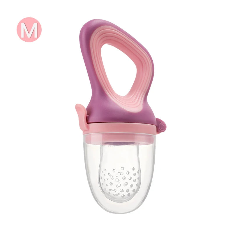 SAIDAH Infant Baby Food Fruit & Vegetable Feeder with Medium Mesh Bag Food Grade Liquid Silicone Yummy Nourishment Feeding