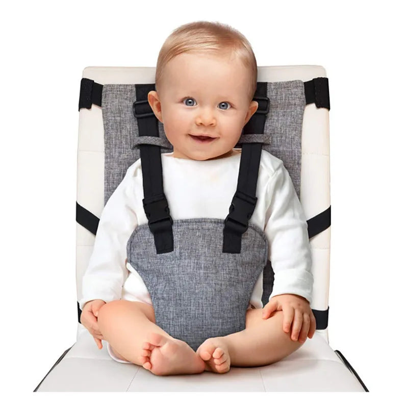Portable Baby High Chair Safety Seat Harness for Toddler, Baby Travel Essential Easy High Booster Seat Cover for Infant Eating