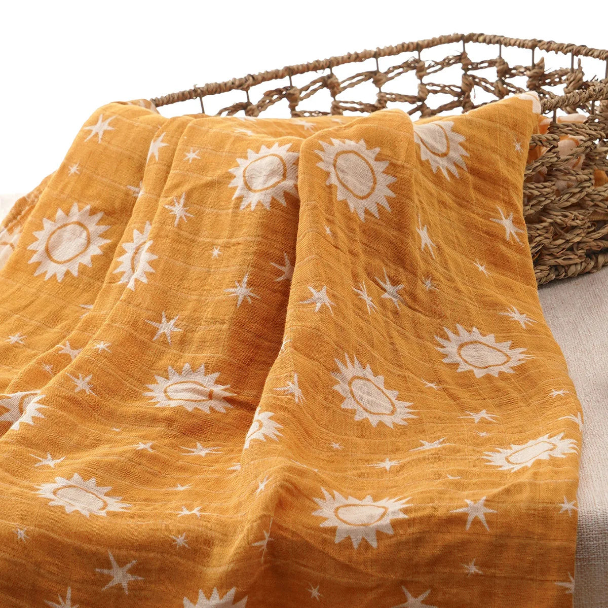 120x120cm Bamboo Cotton Baby Swaddle Bedding Bath Towel Infant Wrap Gauze Muslin Blankets Breathable For Newborn Baby Dropship
