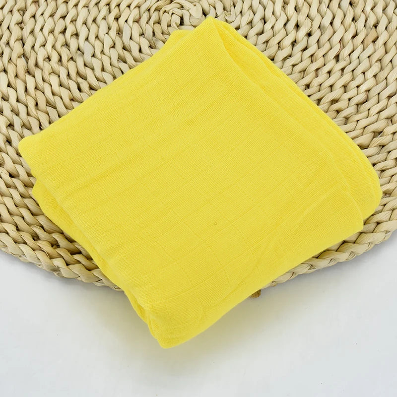 120x120cm Bamboo Cotton Baby Swaddle Bedding Bath Towel Infant Wrap Gauze Muslin Blankets Breathable For Newborn Baby Dropship