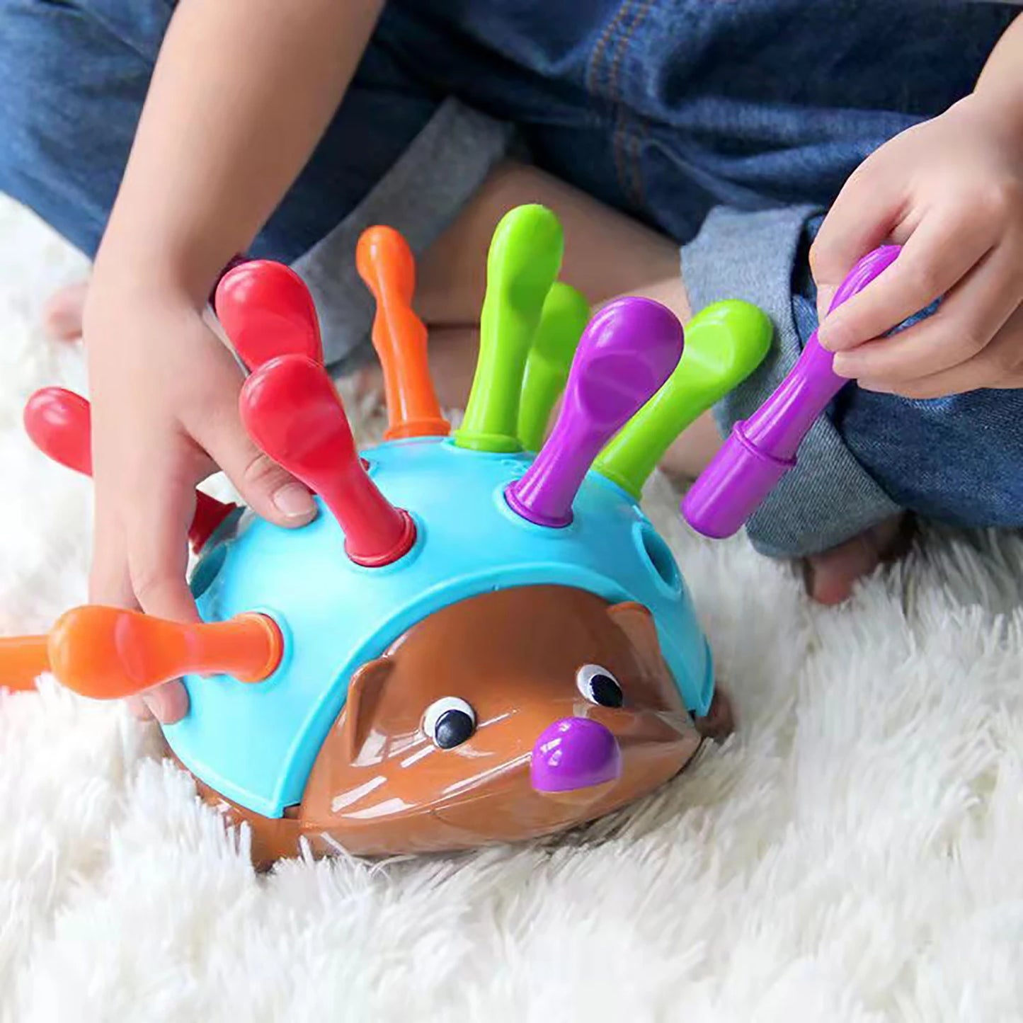 Baby Early Education Cognitive Color Children's Focus Montessori Puzzle Puzzle Hedgehog Toy