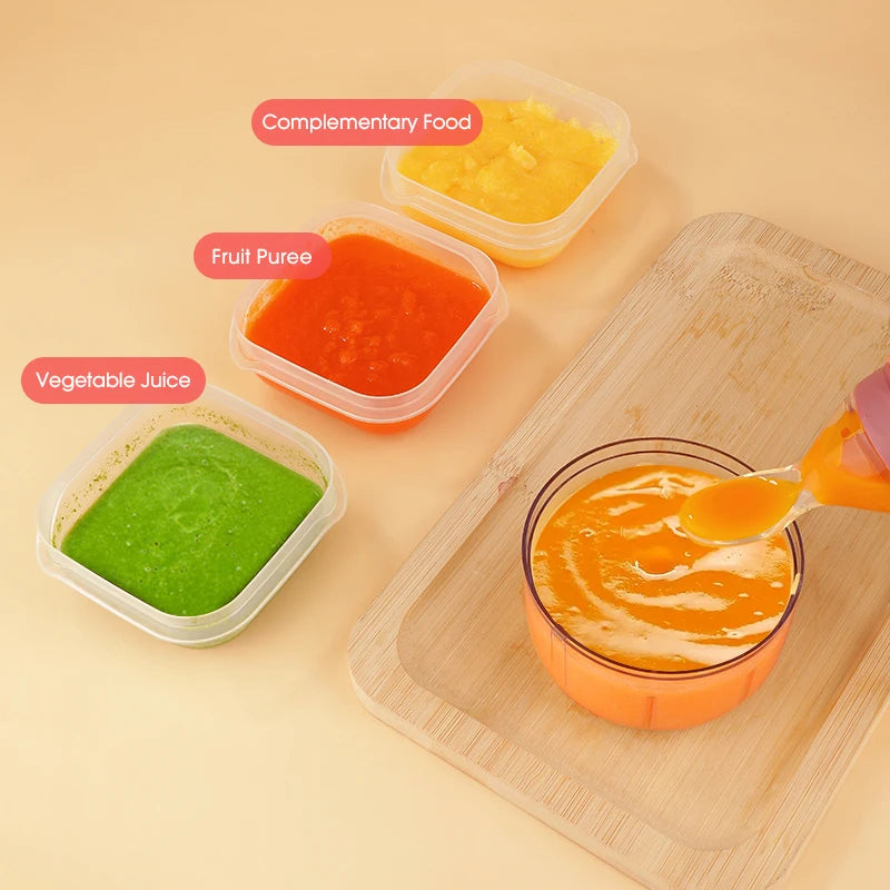 100ml Liquid Silicone Baby Feeder Rice Paste Fruit Puree Toddler Squeeze Feeding Bottle with Dispensing Spoon