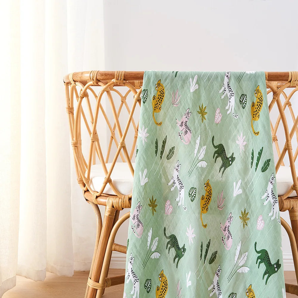 120x120cm Bamboo Cotton Baby Swaddle Bedding Bath Towel Infant Wrap Gauze Muslin Blankets Breathable For Newborn Baby Dropship