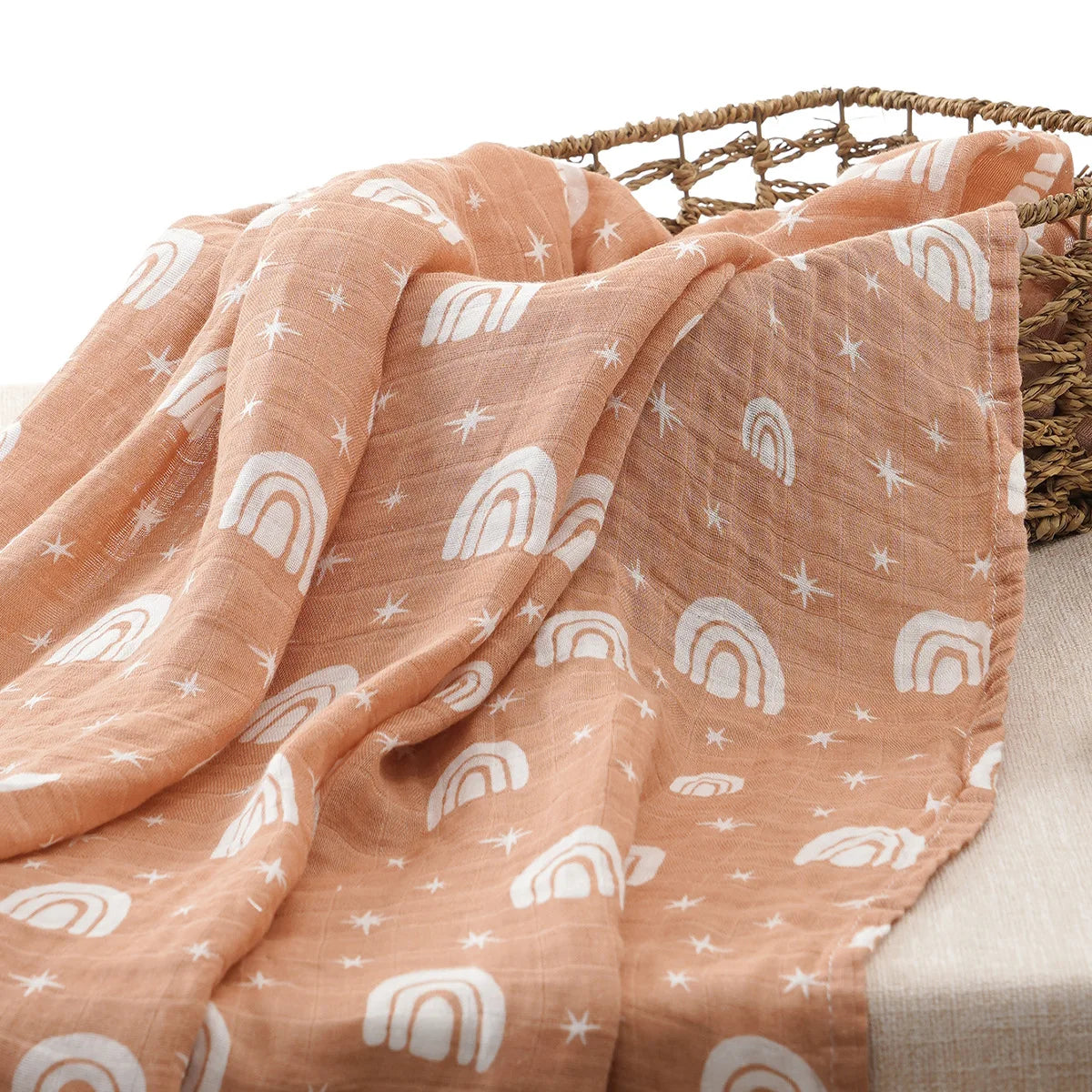 120x120cm Bamboo Cotton Baby Swaddle Bedding Bath Towel Infant Wrap Gauze Muslin Blankets Breathable For Newborn Baby Dropship
