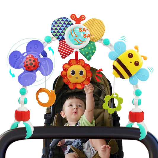 Baby Stroller Arch Toy - Hanging Rattles for Newborns