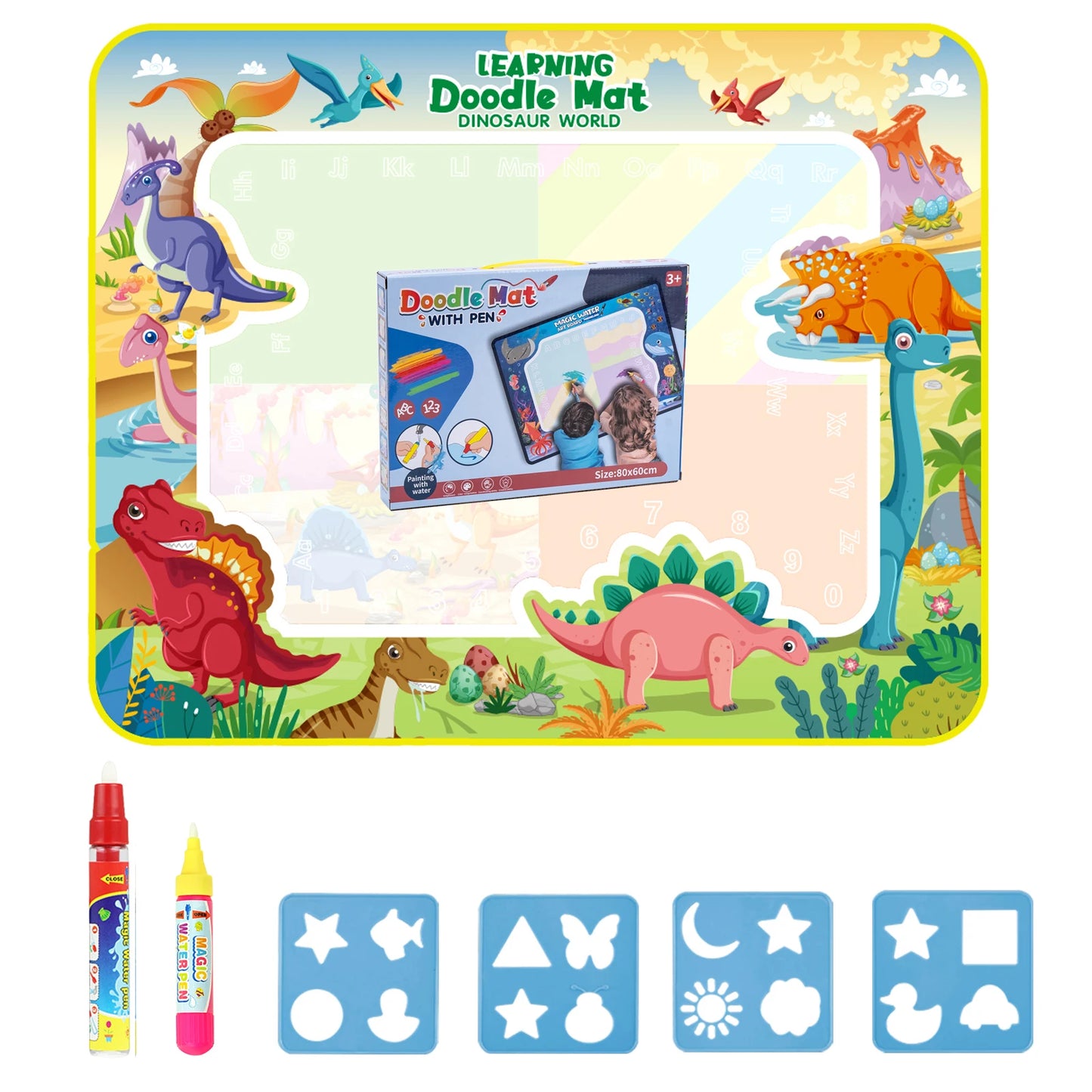 Magic Water Drawing Mat Coloring Doodle Mat with Magic Pens Montessori Toys Painting Board Educational Toys for Kids Gifts