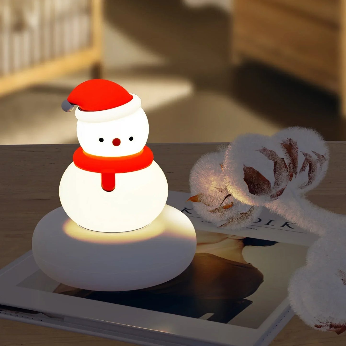 Cute Animal Night Light Novelty 3 Level Dimmable Nursery Nightlight USB Rechargeable Table Lamp for Breastfeeding Toddler Baby
