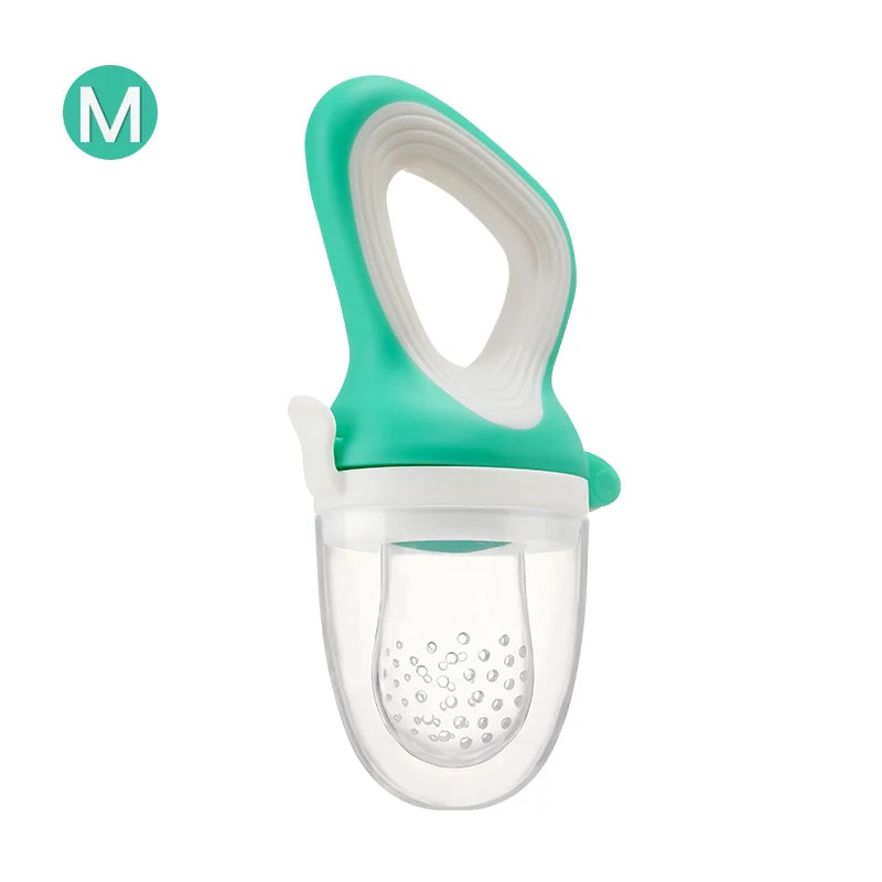 SAIDAH Infant Baby Food Fruit & Vegetable Feeder with Medium Mesh Bag Food Grade Liquid Silicone Yummy Nourishment Feeding