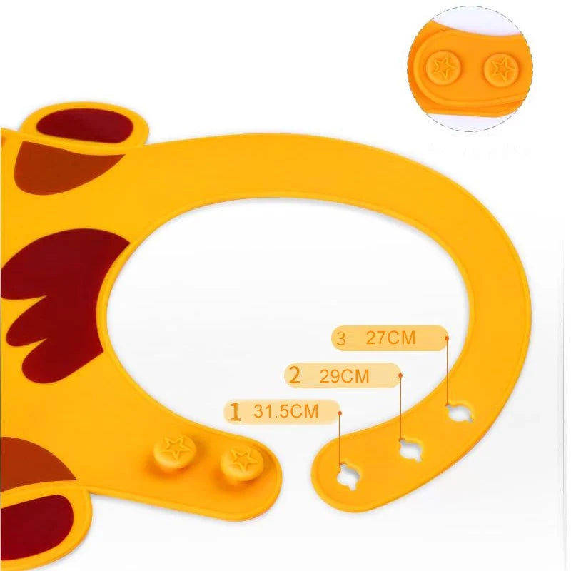 Baby three-dimensional bib baby elephant giraffe monkey silicone bib waterproof
