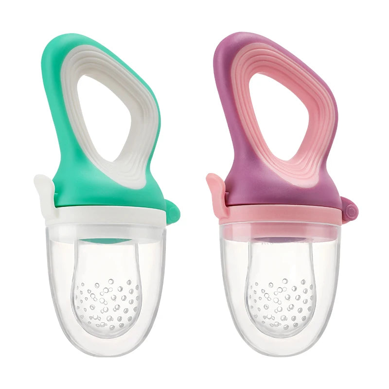SAIDAH Infant Baby Food Fruit & Vegetable Feeder with Medium Mesh Bag Food Grade Liquid Silicone Yummy Nourishment Feeding
