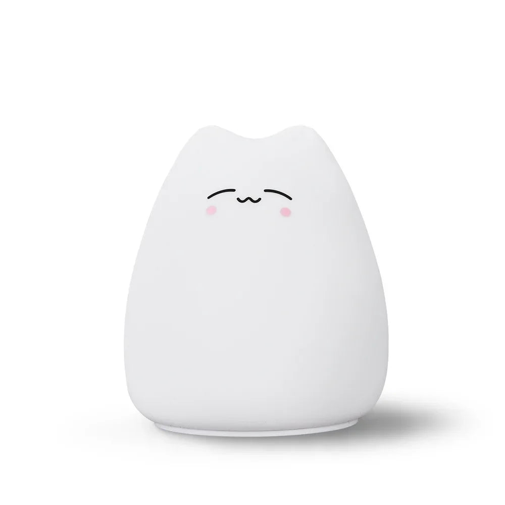 Cute Animal Night Light Novelty 3 Level Dimmable Nursery Nightlight USB Rechargeable Table Lamp for Breastfeeding Toddler Baby