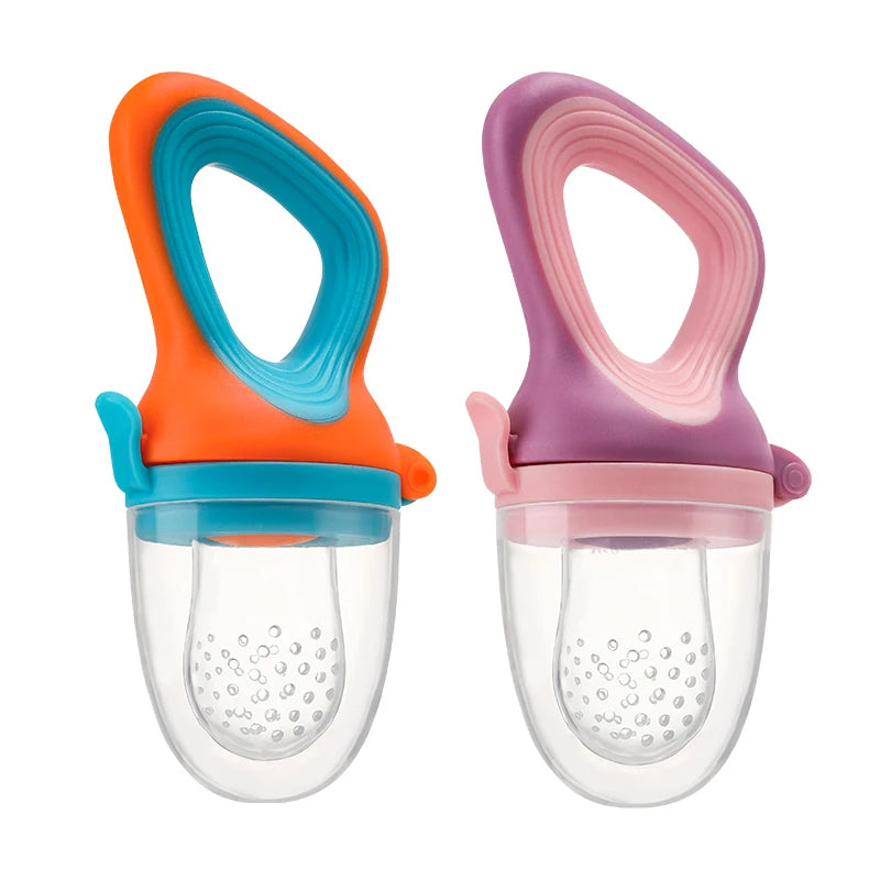 SAIDAH Infant Baby Food Fruit & Vegetable Feeder with Medium Mesh Bag Food Grade Liquid Silicone Yummy Nourishment Feeding