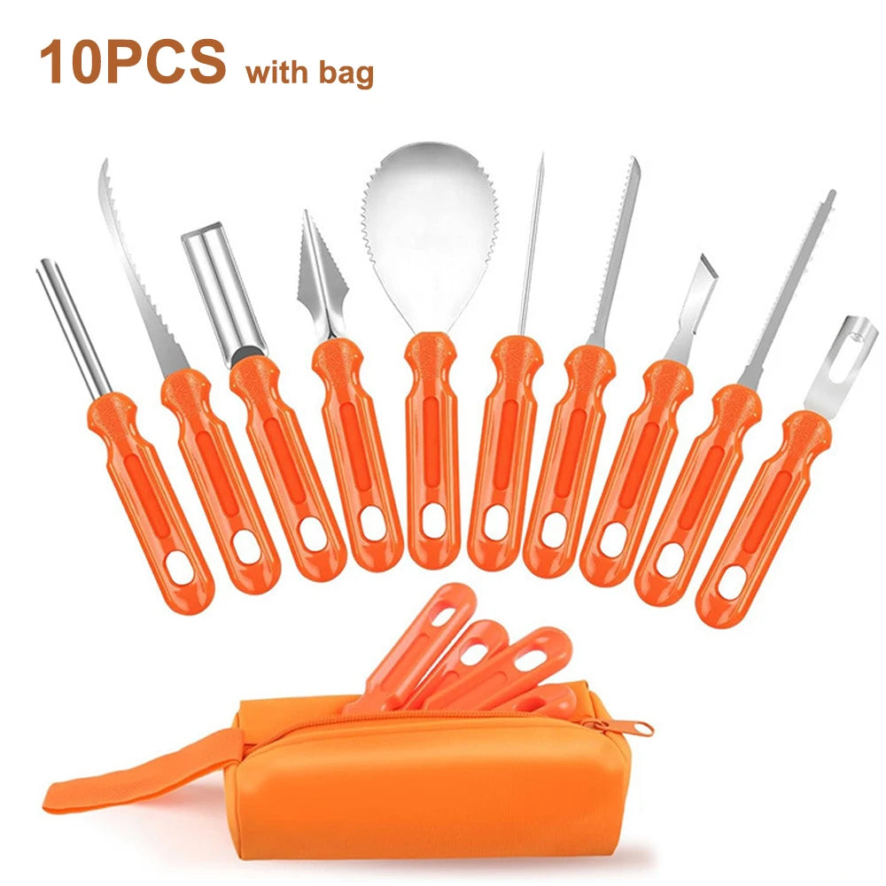 Halloween Pumpkin Carving Tool Set with Stainless Steel Blades