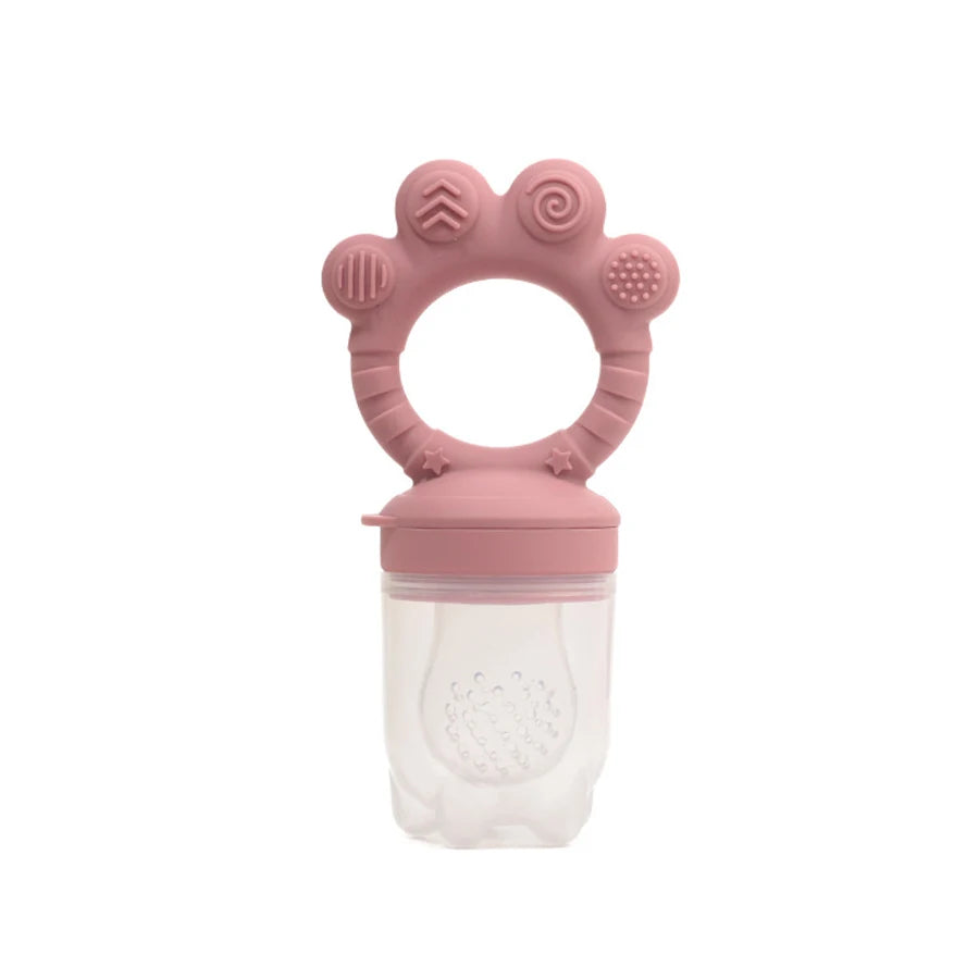2pcs Set Baby Fruit Feeder Cube food set Bear PAWS Ice fruits and vegetables food box set body silicone baby meat puree