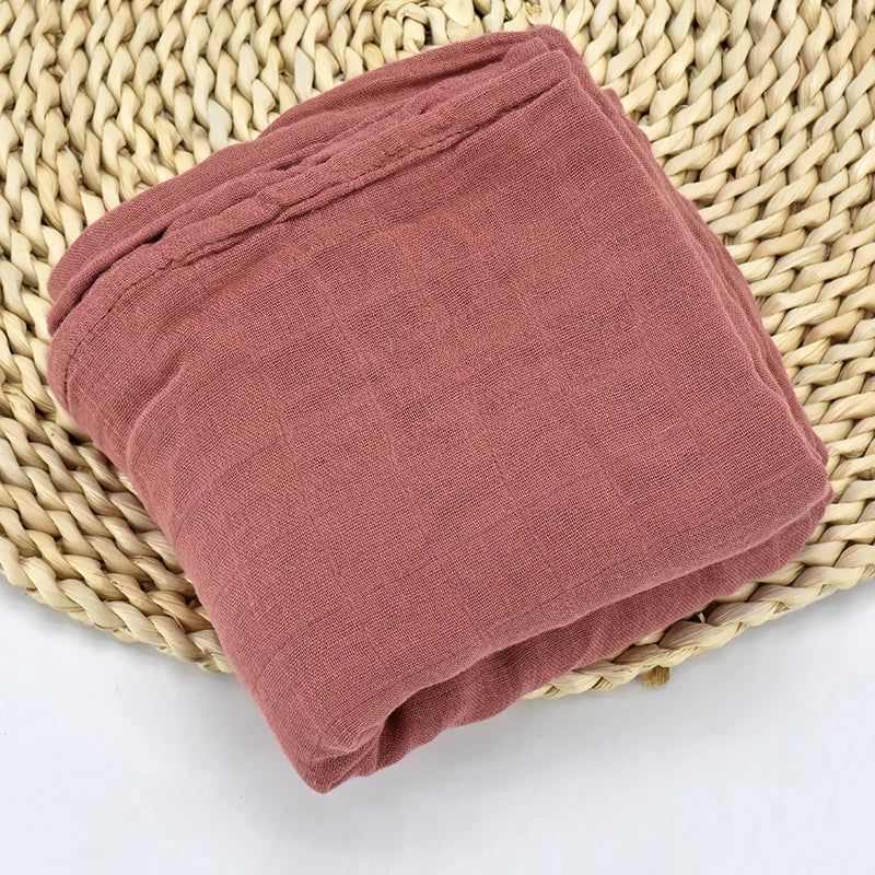 120x120cm Bamboo Cotton Baby Swaddle Bedding Bath Towel Infant Wrap Gauze Muslin Blankets Breathable For Newborn Baby Dropship