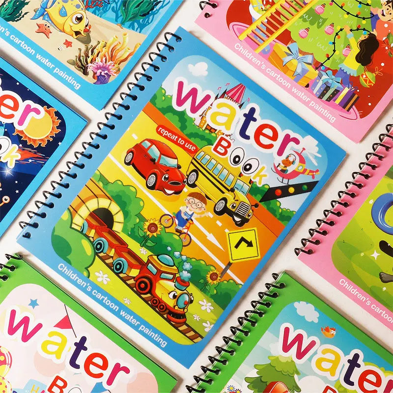 Reusable Magic Drawing Book for Kids with Pen Montessori Early Education Water Coloring Toy for Children Gift Water Drawing Book