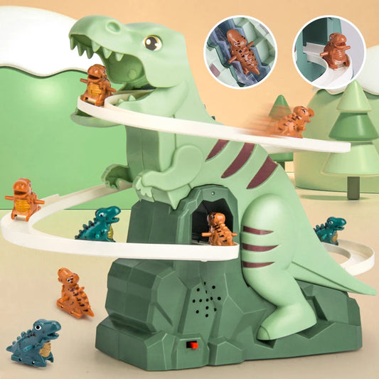 Dinosaur Climbing Slide Toy with Music & 3 Dinosaurs