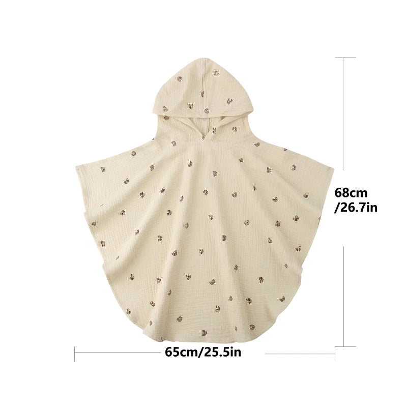 Baby Hooded Bath Towel for Infant Boy Girl Breathable Swaddle Wraps Warm Shower Towel Comfortable Quick-Drying Bathrobe