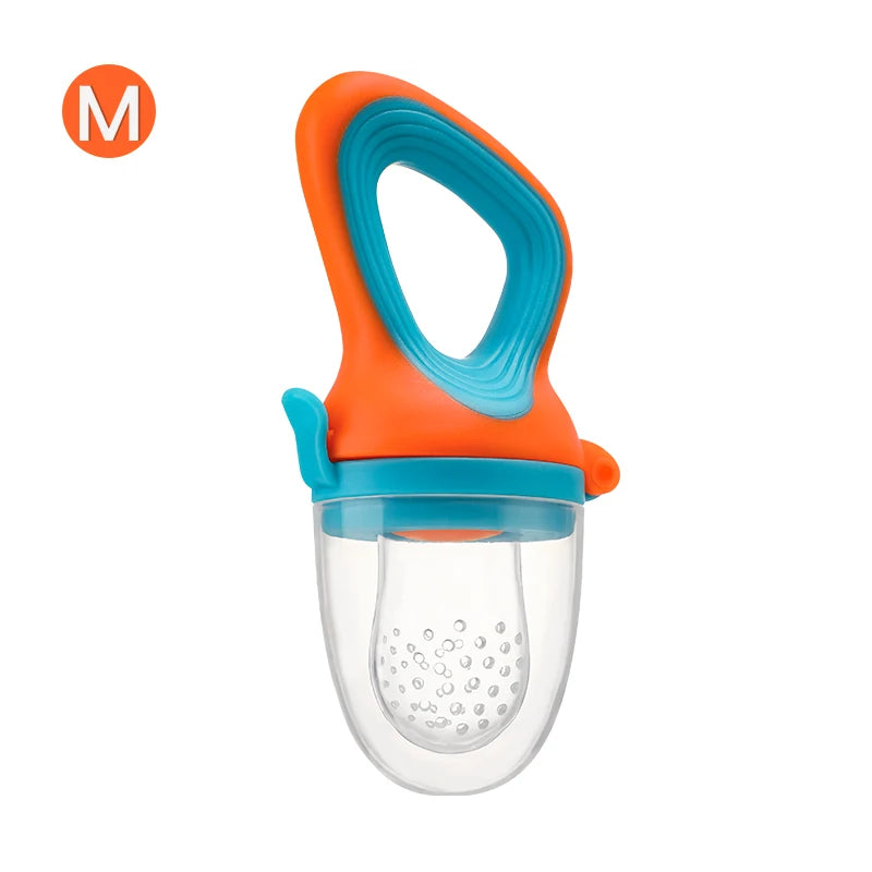 SAIDAH Infant Baby Food Fruit & Vegetable Feeder with Medium Mesh Bag Food Grade Liquid Silicone Yummy Nourishment Feeding
