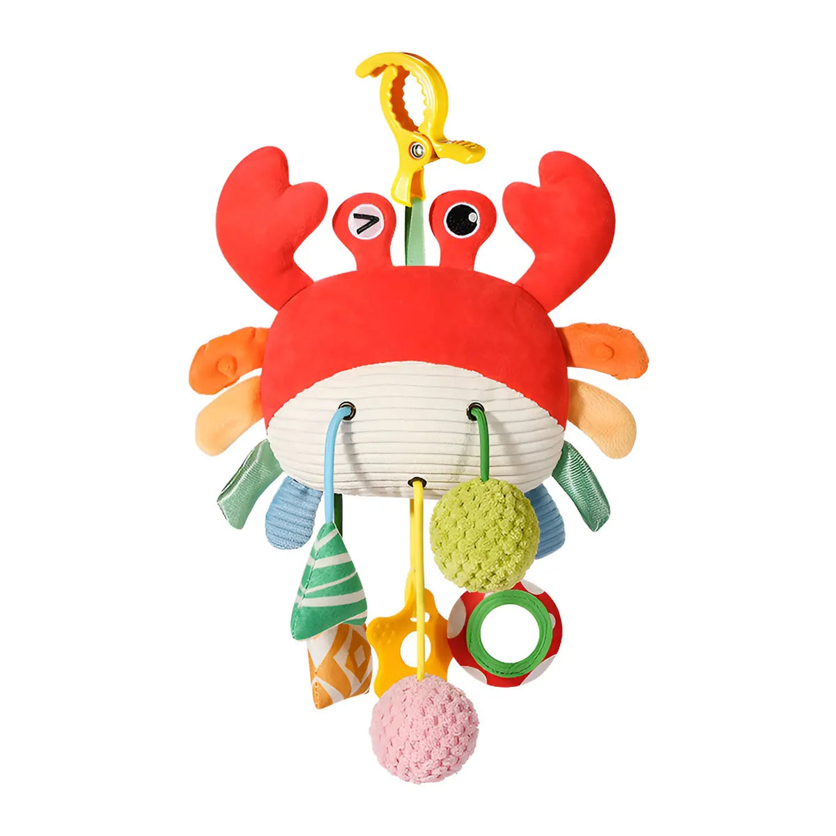 Baby Toy Bed Bell - Crab Jiggling Joy Bed Hanging Rattle for Soothing Baby Stroller Pendant for Holiday Gift