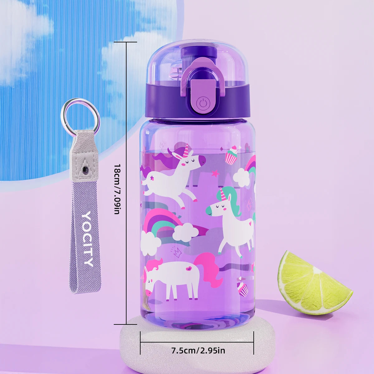 550ml Dinosaur Water Cup Bottle For Kids Children Girls Portable Travel Bottles Gym Sports Fitness Cup Cold Water Juice Drinking