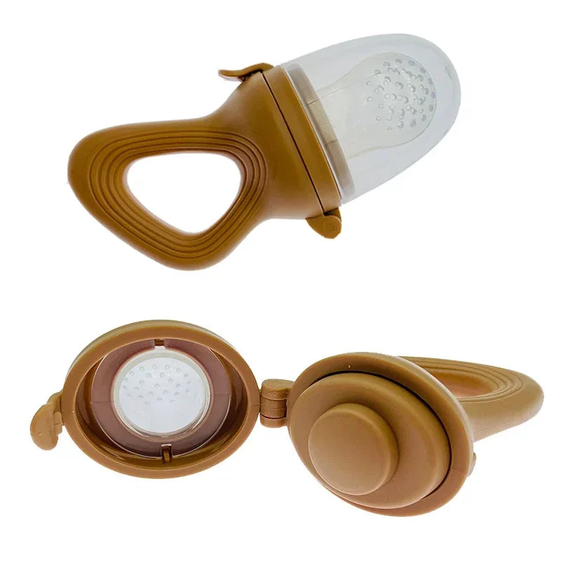 5 in 1 Baby Fruit Feeder with Nipple Set Baby Silicone Mesh Bag Pacifier Fruit and Vegetable Feeder Nursing Toddler Teething Toy
