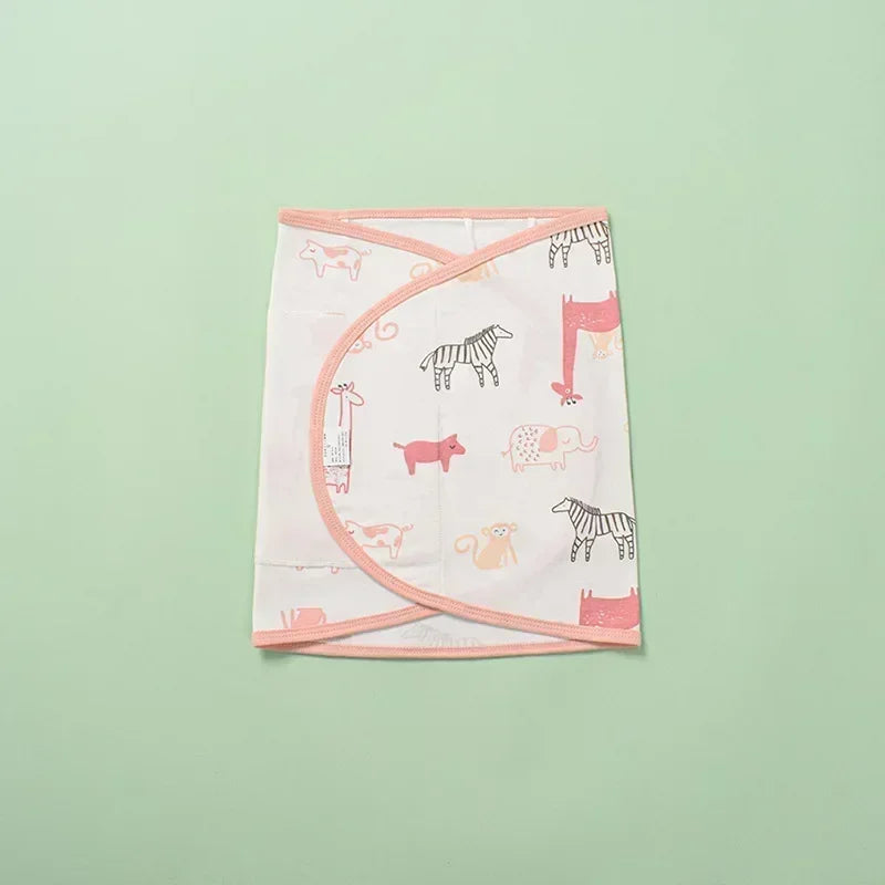 Baby Swaddle Blanket 0-6 Months Strap Protect Belly Baby Sleeping Blanket Wrap for New Born Thin-style for Summer