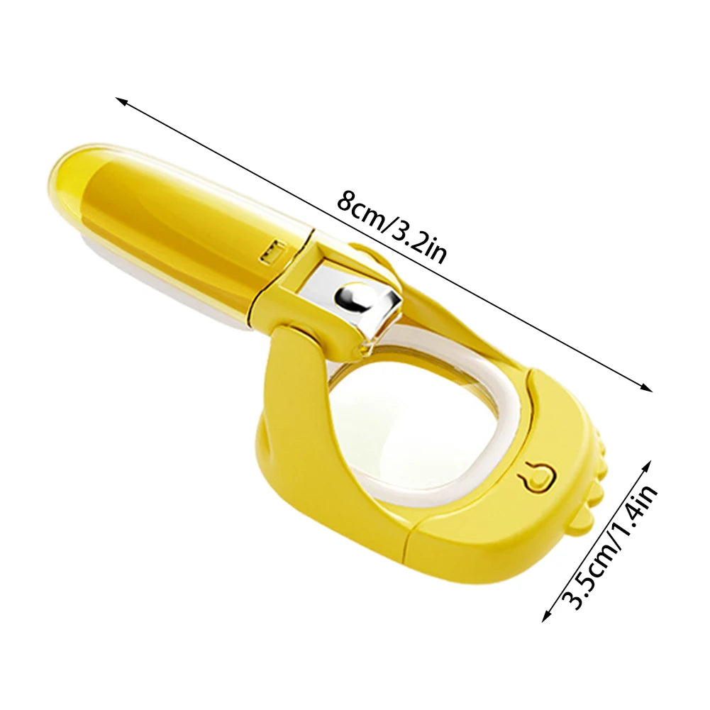 Baby Nail Clippers With LED Light/Magnifying Glass Splashproof Nail Trimmer Fingernails Toenails Nail Clippers Care For Home Use
