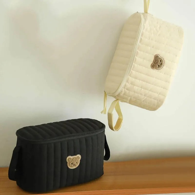 Mommy Bag Korea Cute Bear Portable Multifunctional Stroller Nappy Bag Soft Maternity Storage Bags Baby Diaper Organizer