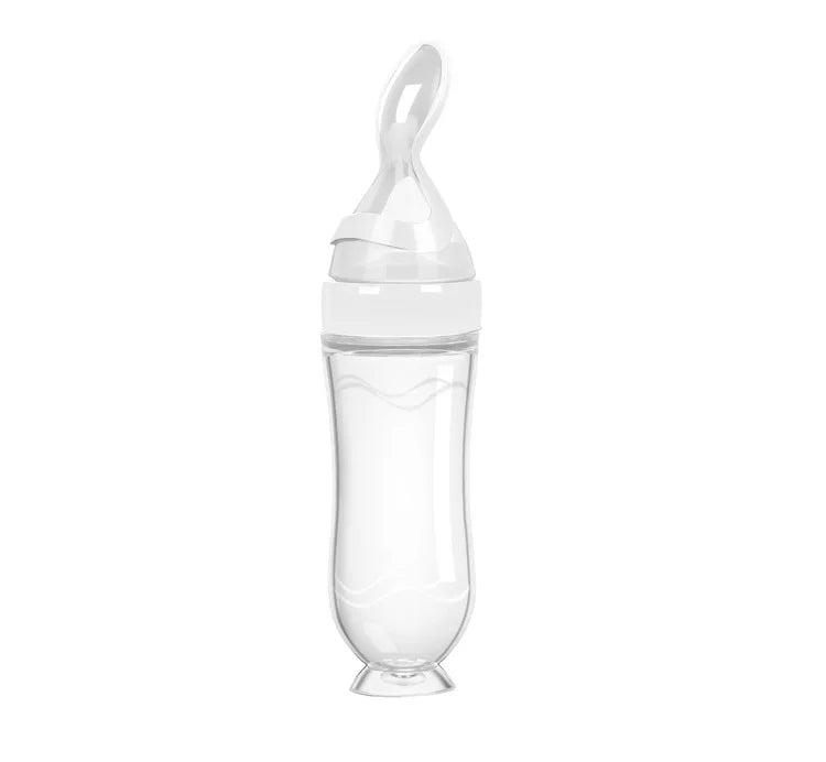 Baby Silicone Squeezing Feeding Bottle Newborn Baby Training Spoon Infant Cereal Food Supplement Feeder Bbay Safe Tableware