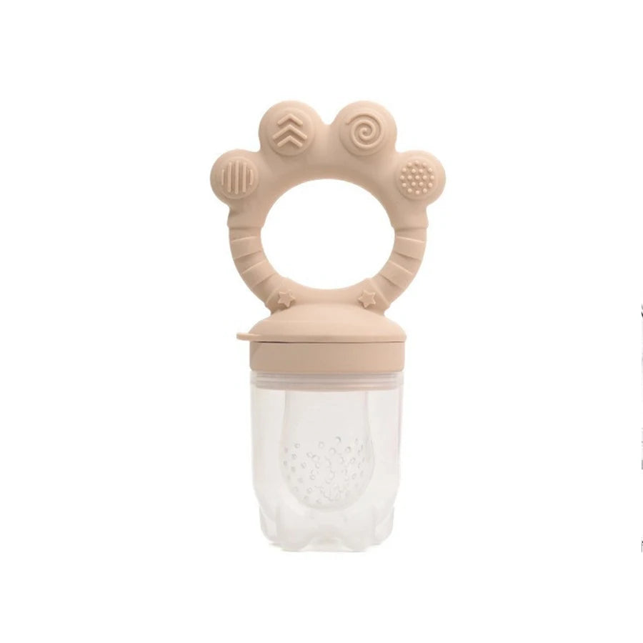 2pcs Set Baby Fruit Feeder Cube food set Bear PAWS Ice fruits and vegetables food box set body silicone baby meat puree