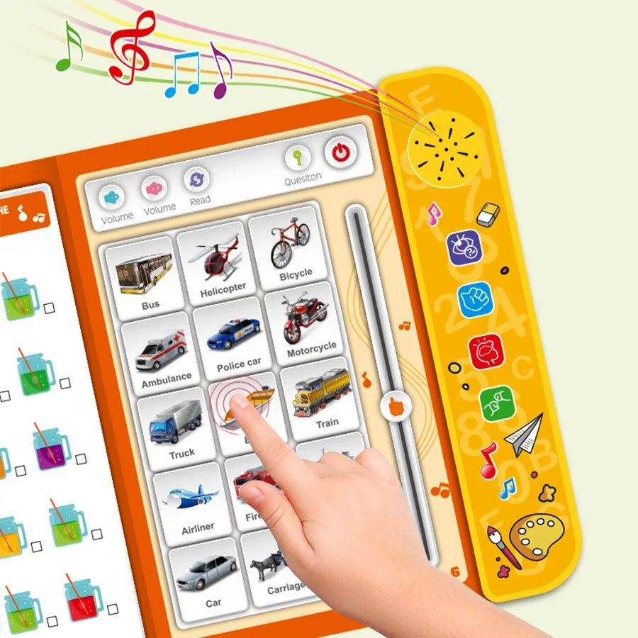 Interactive Electronic Learning Books with Pen, Multi-theme Sound Books for Kids, Music & Speaking Educational Toys