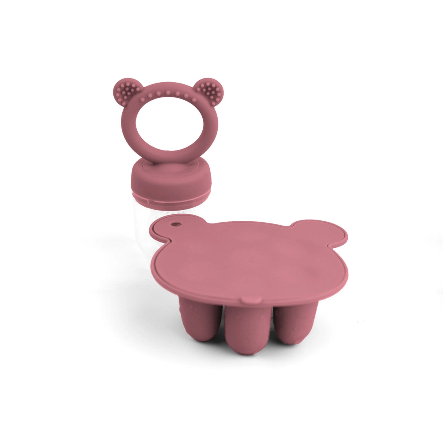 Gift set-Animal Design Baby Fruit Feeder Freezer Tray Baby Food Frozen Breast Milk Ice Cube Mold Fruit Feeder Set With Nipples