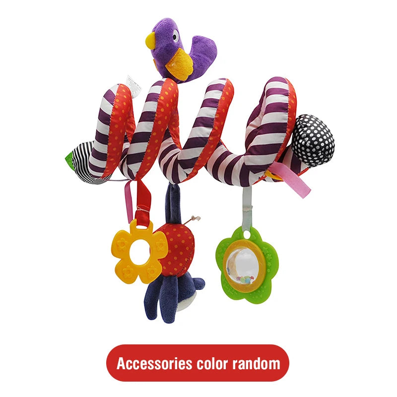 Car Seat Toys Infant Plush Hanging Toys for Babies 0 3 6 12 Months Stroller Crib Mobile Rattles Bed Winding Plush Baby Toy Gift
