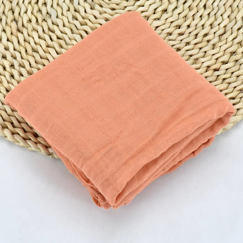 120x120cm Bamboo Cotton Baby Swaddle Bedding Bath Towel Infant Wrap Gauze Muslin Blankets Breathable For Newborn Baby Dropship