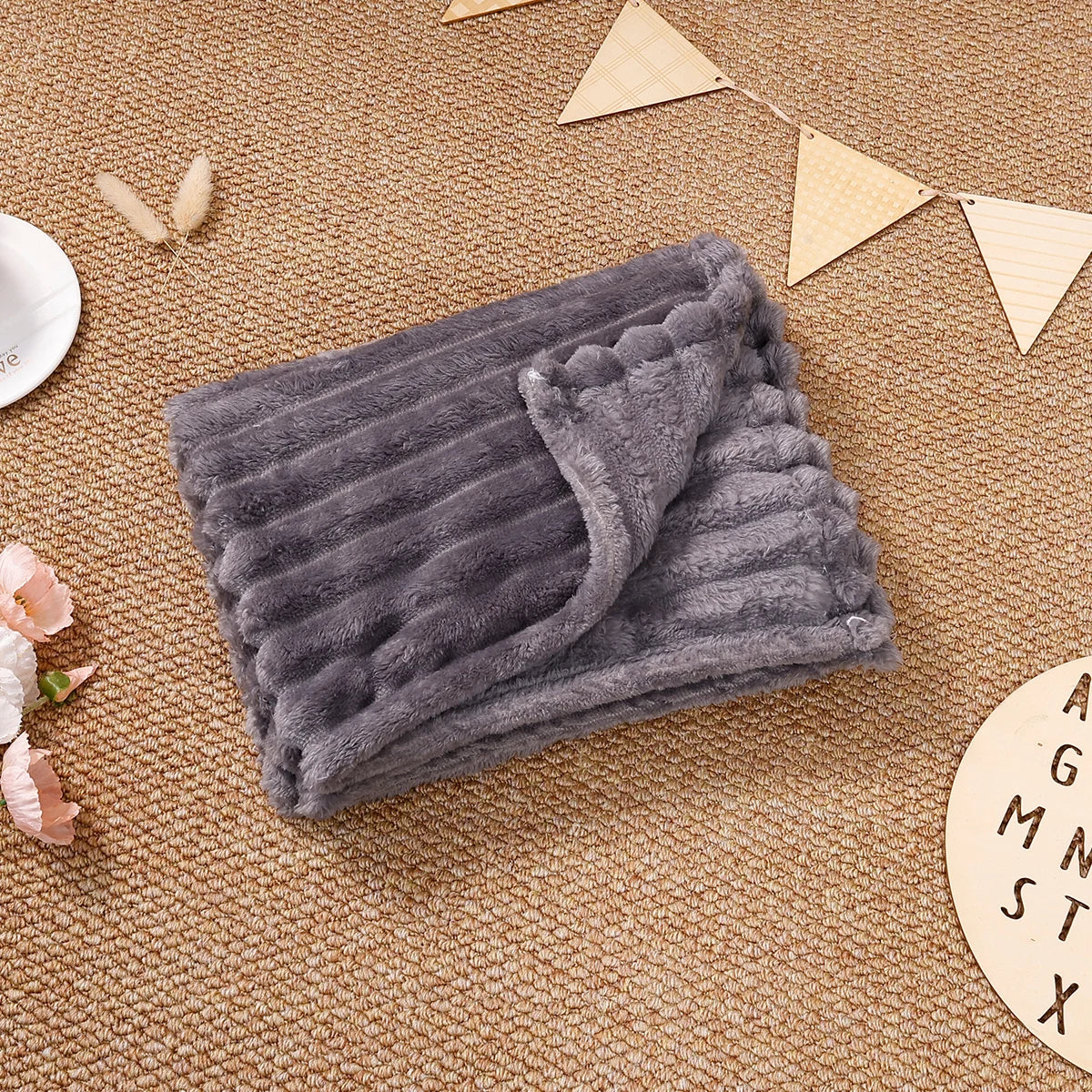 Elinfant Soft Cozy Baby Blanket For All Seasons Warm Baby Blanket Swaddle Blanket Air Conditioning Blanket Newborn Swaddle Wrap