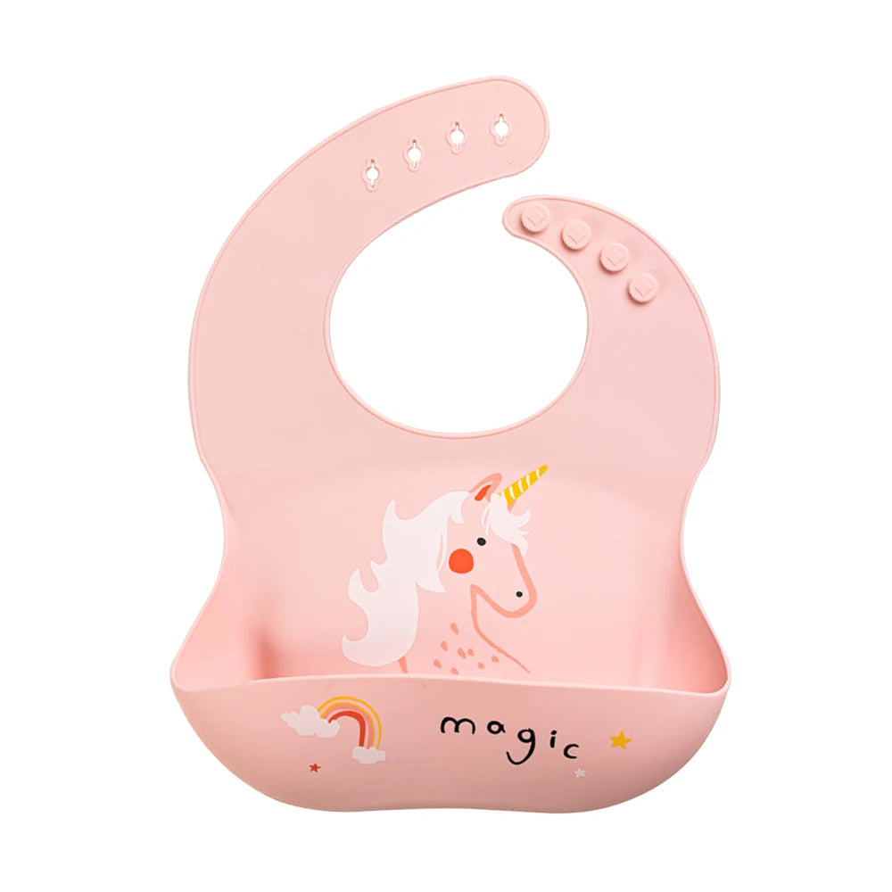 Baby Bib Waterproof Soft Silicone Scarf Summer Cute Cherry Print Adjustable Bibs Burp Cloths Baby Feeding Aprons Kids Eating