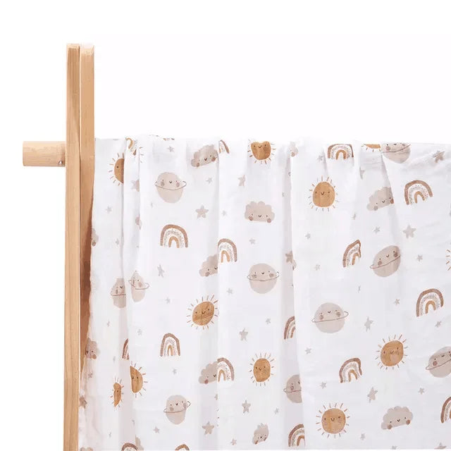 120x120cm Bamboo Cotton Baby Swaddle Bedding Bath Towel Infant Wrap Gauze Muslin Blankets Breathable For Newborn Baby Dropship