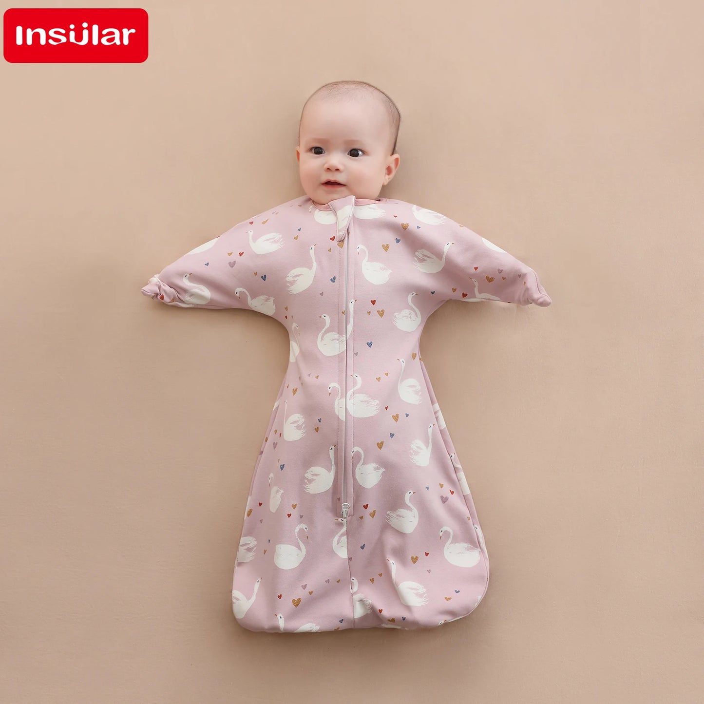 INSULAR Baby Cotton Sleeping Bags Newborn Anti-shock Sleepsacks Raised Hand Surrender Blankets Infant Cartoon Anti-startle Jump