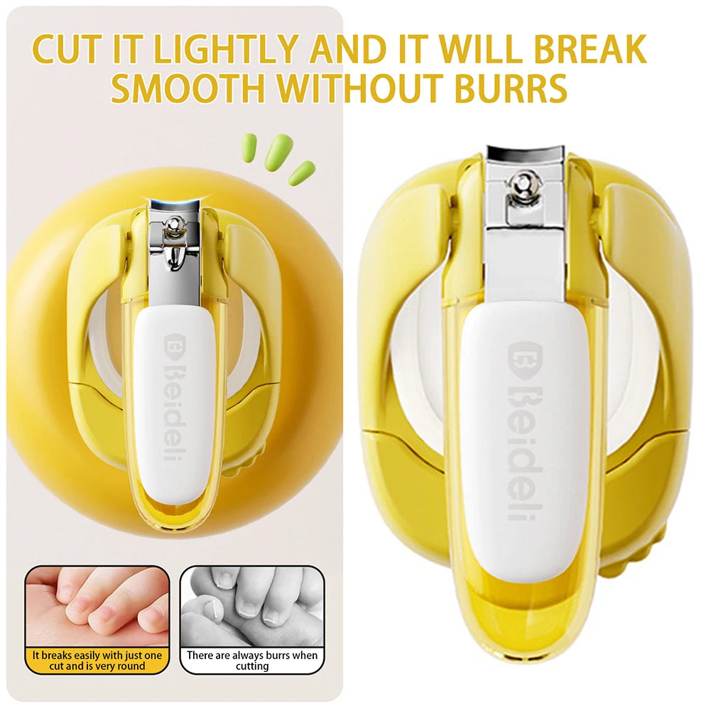 Baby Nail Clippers With LED Light/Magnifying Glass Splashproof Nail Trimmer Fingernails Toenails Nail Clippers Care For Home Use