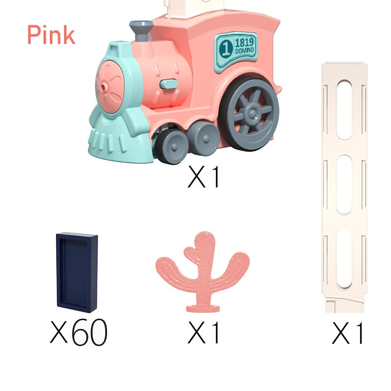 Kids Electric Domino Train Toy Set